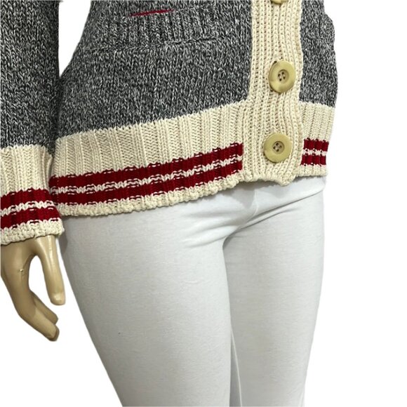 NWT Canadiana Eco Cotton Cardigan Womens Medium Chunky Knit Buttons Long… - Picture 6 of 8